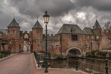The Koppelpoort in Amersfoort on a rainy day