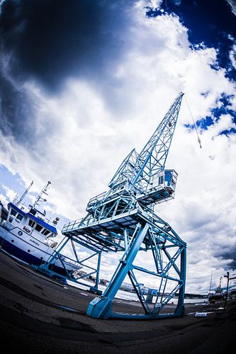Hijskraan in de haven van Aarhus - Denemarken
