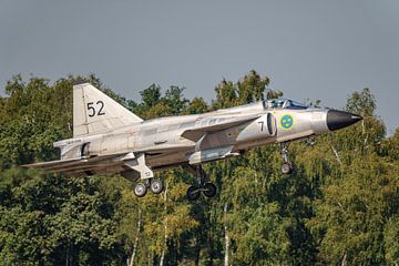Landing Saab 37 Viggen.