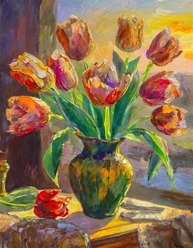 tulip on vase