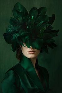 Frau grün