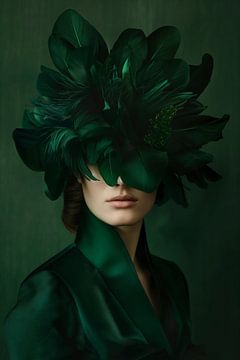 Vrouw groen van Bert Nijholt