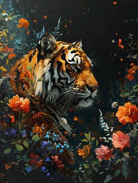 Tiger Whisper - Hidden in the Autumn Splendour by Eva Lee