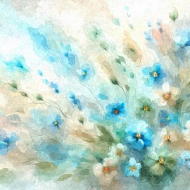 Blüten in Blau