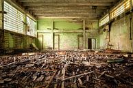 Verlassene Turnhalle in Tschernobyl. von Roman Robroek – Fotos verlassener Gebäude Miniaturansicht
