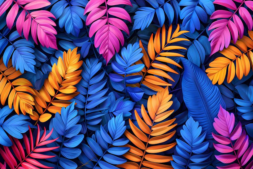Tropical Leaves in Vivid Colours by Art & Soul Creations