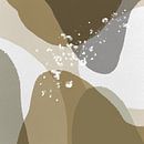 Abstracte pastel vormen. Minimalistisch in beige, bruin, taupe, grijs, wit van Dina Dankers thumbnail