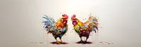Colourful Chickens: Happy painting by Surreal Media thumbnail