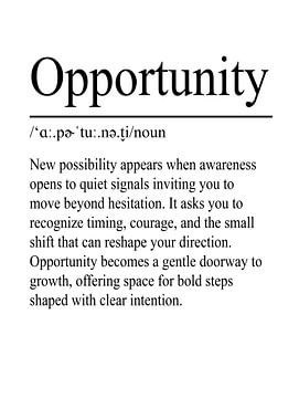 Opportunity Definition – Weiß von WordsThatInspire