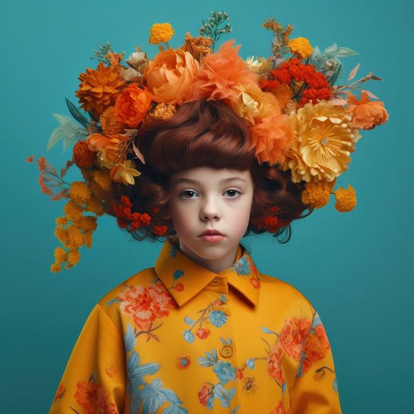 Fine art portrait of a young girl by Carla Van Iersel