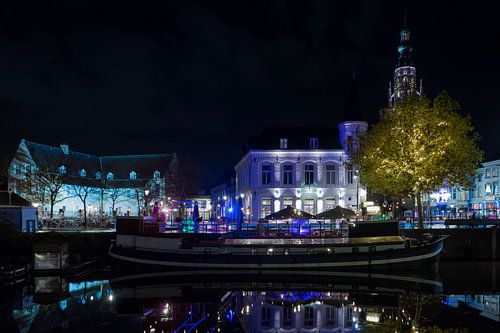 Schip in de haven van Breda, in de Nieuwe Mark.