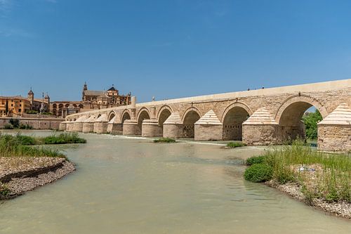 Roman bridge over the Guadalquivir river in Cordoba. 