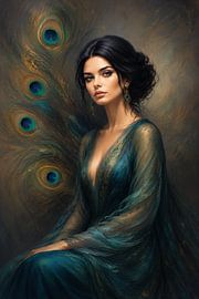 Azure Elegance: The Peacock's Muse by Salt Theory