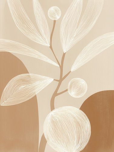 Filigraan weidestuk | natuur in melk koffie bruin