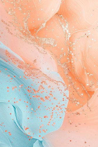 Pastelkleuren met gouden glitters