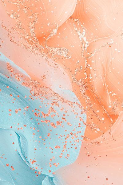 Pastel colours with golden glitter by Imperial Art House
