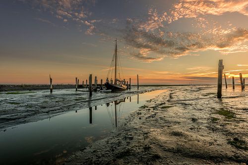 Zonsopkomst Texel droogvallen