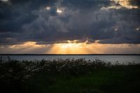Zonsondergang in Agger, Denemarken