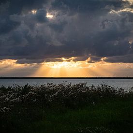 Zonsondergang in Agger, Denemarken van Ake van der Velden