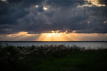 Zonsondergang in Agger, Denemarken van Ake van der Velden