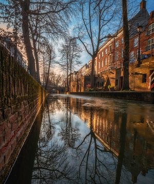 Nieuwe gracht op een ijzig koude ochtend van Verliefd op Utrecht
