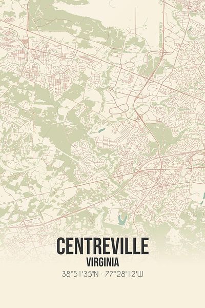 Vintage map of Centreville (Virginia), USA. by Prints of Place