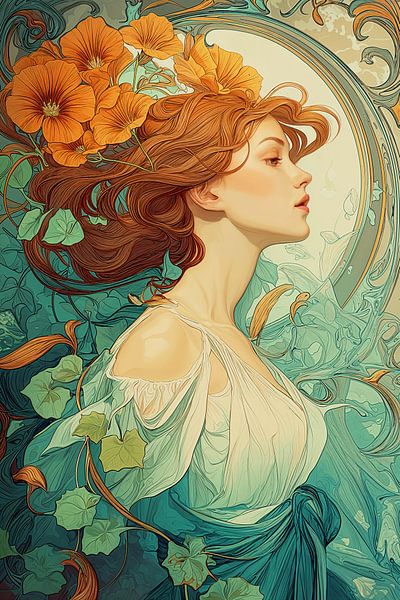 Art Nouveau portrait no. 8 by Studio BB