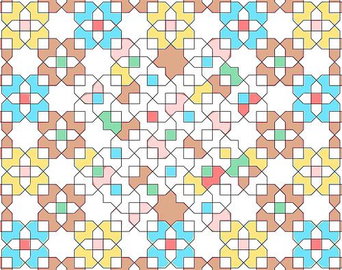 De Ontpopping - Pastelkleurig Geometrisch Patroon