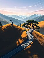 Road Path through the Valley