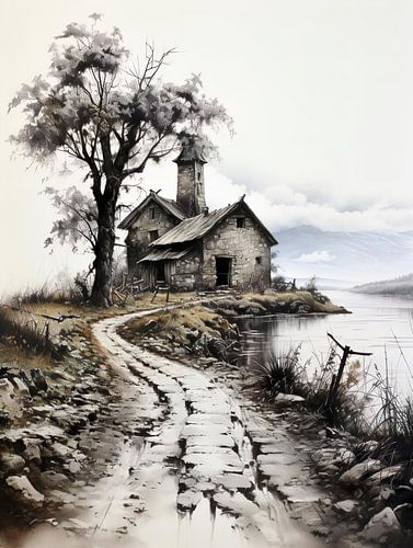 Kleines Haus am italienischen See