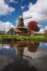 Holländischer Himmel und die Mühle