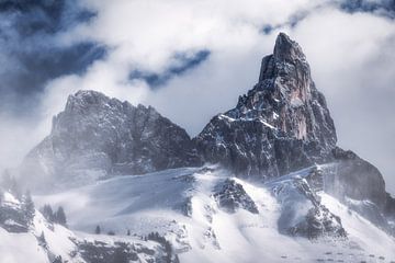 Een sneeuwstorm in de Dolomieten van Daniel Gastager