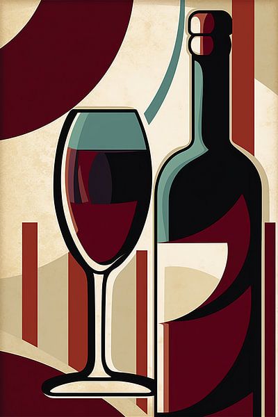 Rotwein - Pop Art van drdigitaldesign