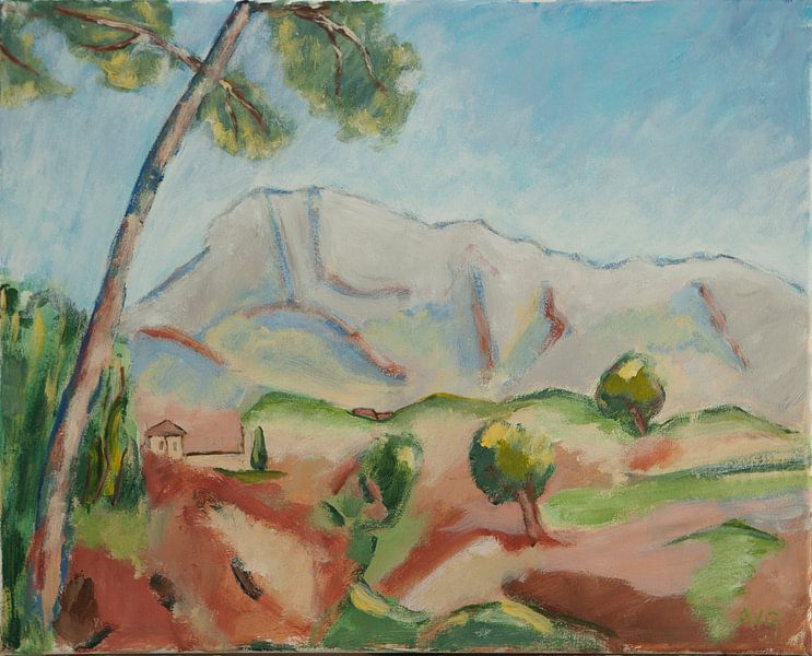 Mont Saint Victoire France van Antonie van Gelder Beeldend kunstenaar