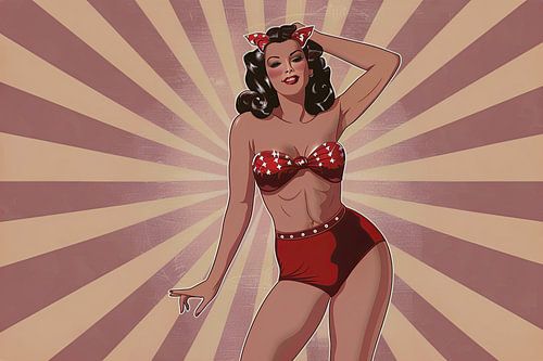 abstract portret prentbriefkaar klassiek