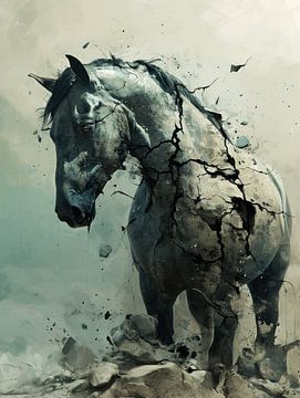 Beauté brisée - Le cheval fragmenté sur Eva Lee