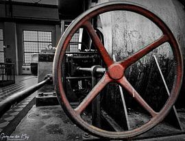 manivelle de la machine sur Georg van der Kleij