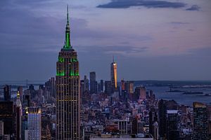 New York   in der Abenddämmerung