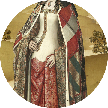 Rechterluik van de Zierikzee-triptiek: Portret van Johanna de Waanzinnige, Meester van het Leven van
