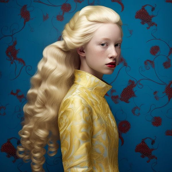 Digital art portrait &quot;When art meets fashion&quot; by Carla Van Iersel