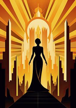 Art Deco Art Print Poster Print Wall Art by Niklas Maximilian