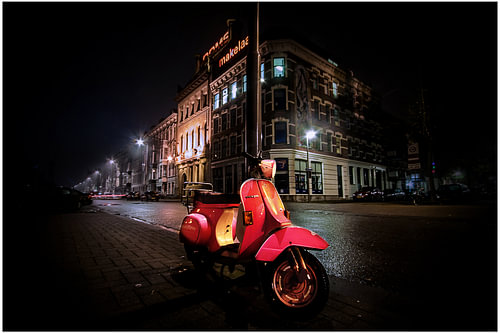 Pink scooter