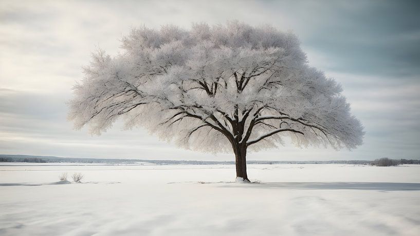 Snow-covered landscape by Anton de Zeeuw