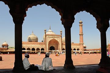 Jama Masjidmoskee in Delhi, India van Gonnie van de Schans