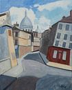 Rue Saint Rustique Paris van Antonie van Gelder Beeldend kunstenaar thumbnail