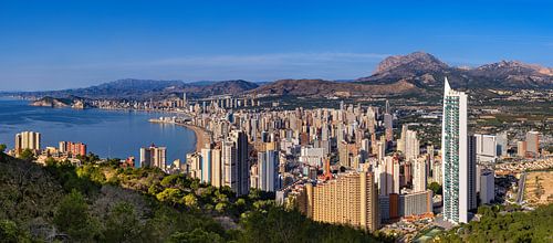 Panoramic view over Benidorm, Spain