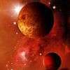 Planeten im roten Nebel von Lucia