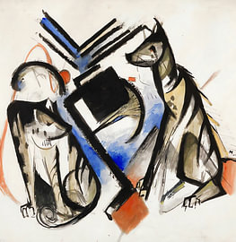 Visages bleus et noirs sur Nicholas McKenzie
