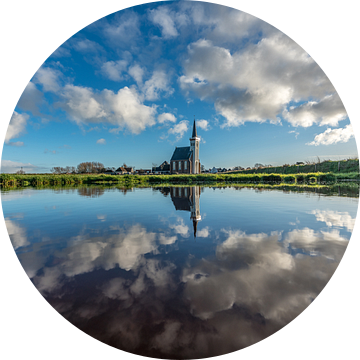 Texel Den Hoorn overdag spiegel effect door waterkolk van Texel360Fotografie Richard Heerschap