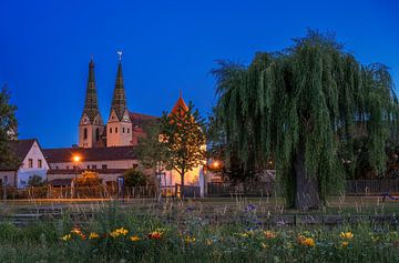 De kerk van Beilngries in het Altmühl-dal bij nacht van ManfredFotos